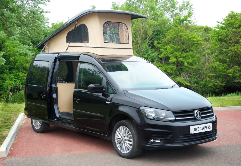 VW Caddy Maxi – Black – Campervan for sale - Love Campers