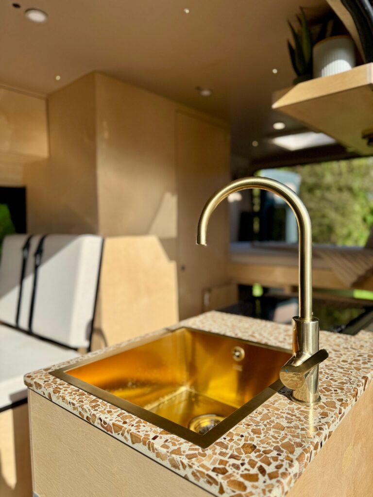 Kitchen area in Fiat Ducato conversion