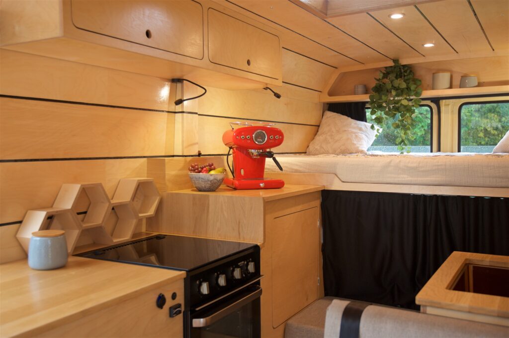 A cosy campervan interior ready to beat the cold weather