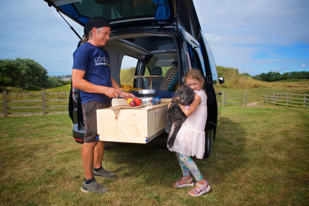 The Sunbox being used by a family