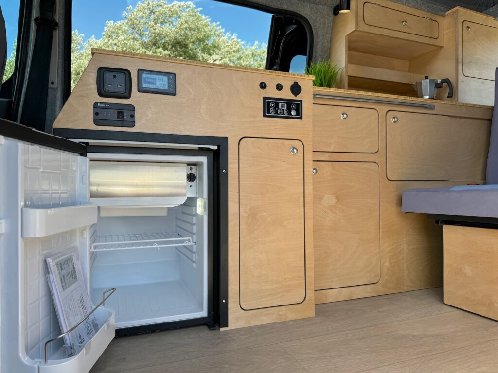 Cabinetry in e-Mandalay campervan design